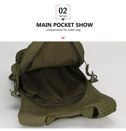 15L Molle Tactical Backpack – Outdoor Sports Bicycle Bag for Cycling, Hiking, Climbing, Camping & Fishing with Hydration Support