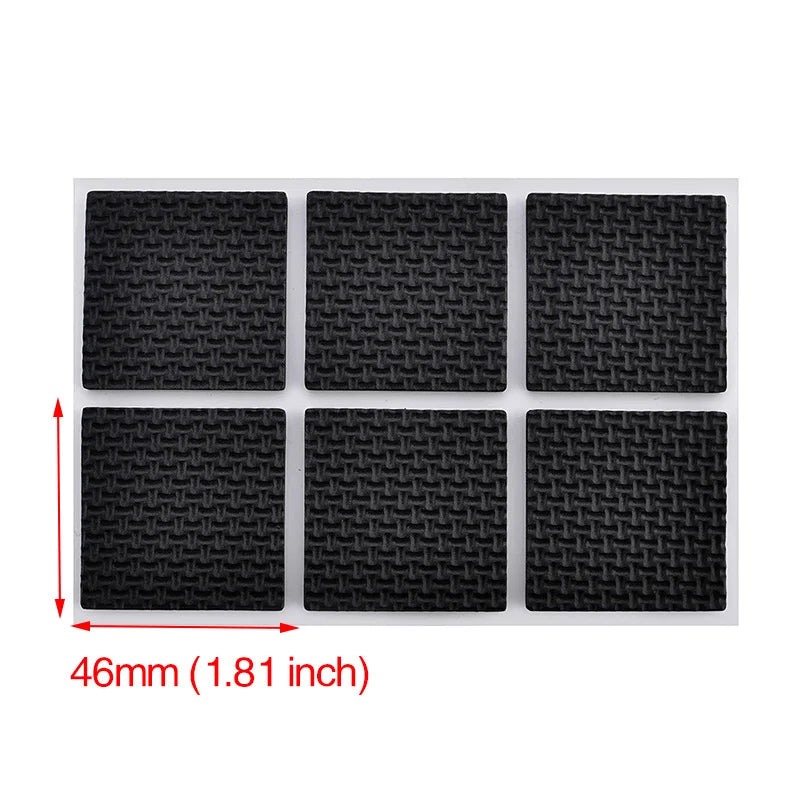 KAK Self-Adhesive Furniture Leg Felt Pads, Anti-Slip Rug Mat Bumper, 1-24PCS Chair Table Protector, Furniture Hardware Damper