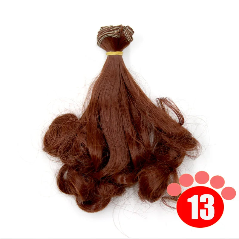 Msiredoll BJD Wig Accessories - Gradient Color Doll Hair for 1/3 1/4 1/6 1/12 DIY Wigs