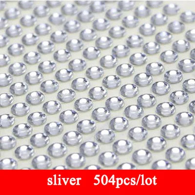 Self Adhesive Rhinestone Stickers - 504/900PCS Acrylic Gems for DIY Crafts & Scrapbooking