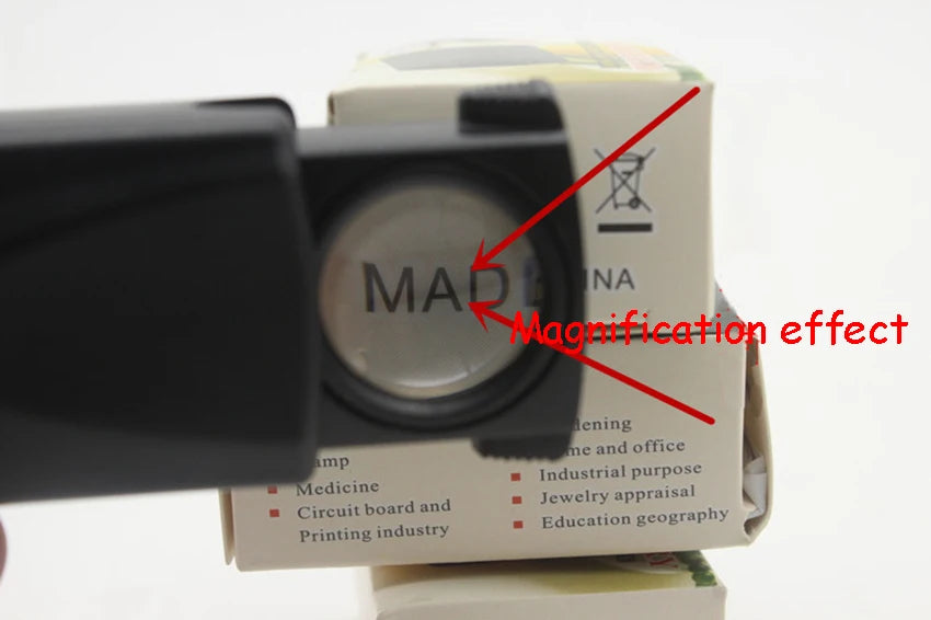 Portable 30X LED Magnifier — Acrylic Lens for Jewelry Appraisal, Reading, Sewing & Seniors
