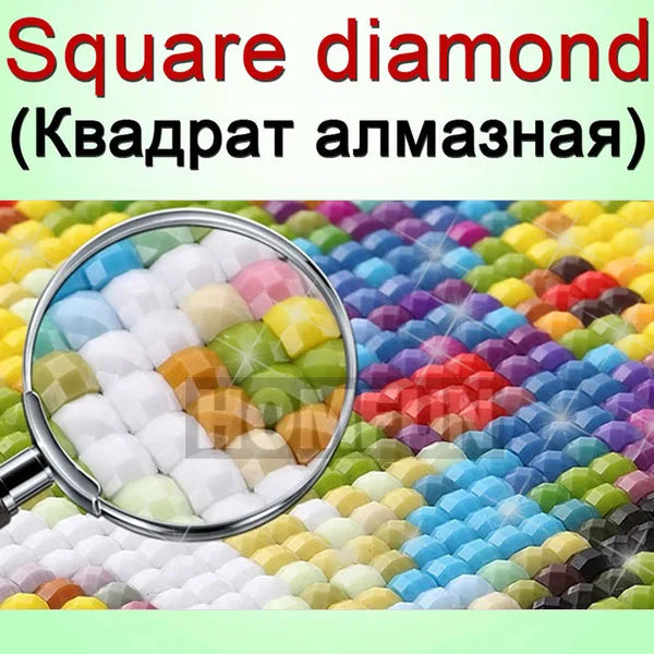 HOMFUN 5D DIY Custom Diamond Painting – Rhinestone Embroidery Cross Stitch Art for Home & Wedding Decoration