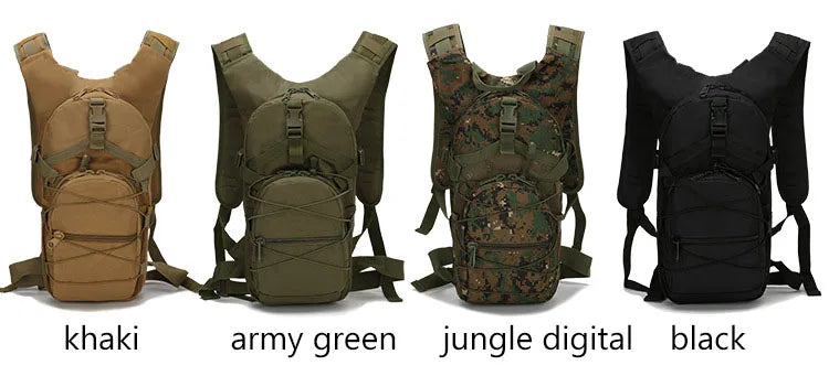 15L Molle Tactical Backpack - Outdoor Sports Bicycle Bag for Cycling, Climbing, Hiking, Camping, Fishing, Hydration