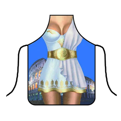 Funny Cartoon Kitchen Apron - Luffy Cooking, Baking & Dinner Party Apron for Adults
