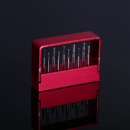 10pcs Dental Broken Crown Needles - Endodontic Silver & Gold Plated Handle, 1957# & 1958# for Crown Repair