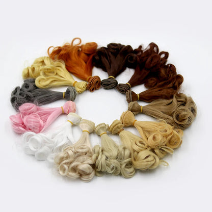 Msiredoll BJD Wig Accessories - Gradient Color Doll Hair for 1/3 1/4 1/6 1/12 DIY Wigs