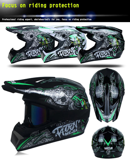 Safety Motocross Helmet for Kids - DOT Approved ATV Cross Bicycle Downhill Capacete, Unisex, Lightweight ABS 1KG
