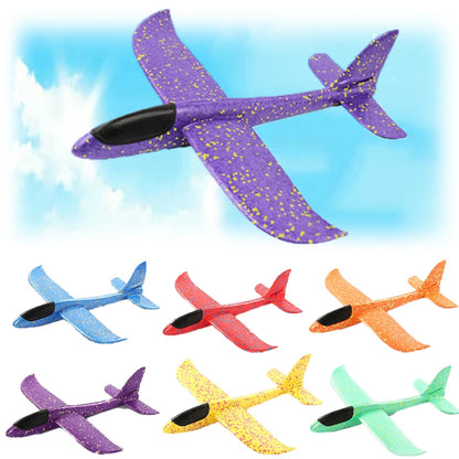 48cm EVA Foam Glider Aircraft Toy – Hand-Throw Flight Airplane DIY Model for Kids, Fun Outdoor Toy Gift