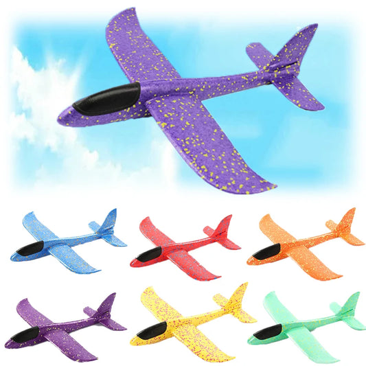 48cm EVA Foam Glider Aircraft Toy – Hand-Throw Flight Airplane DIY Model for Kids, Fun Outdoor Toy Gift