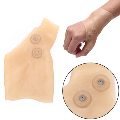 Experience Relief with 1PC Magnetic Therapy Wrist Hand Thumb Support Gloves - Silicone Gel Arthritis Pressure Corrector for Pain Relief and Massage