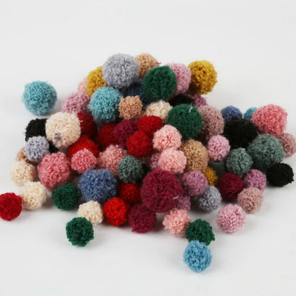 10Pcs Soft Pompom Balls 15/20mm - Fluffy Plush Craft Furballs for DIY Sewing, Home Decor & Christmas Tree Decoration