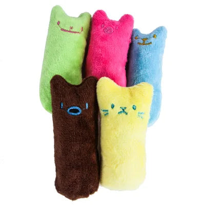 Interactive Catnip Teeth Grinding Toys - Funny Plush Cat Toy for Pet Kittens, Promotes Chewing, Vocal Play, and Claws Engagement with Cat Mint