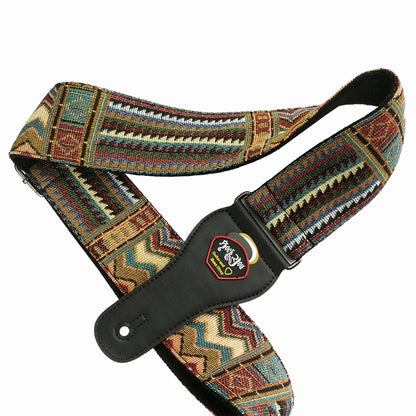 High-Quality Cotton Guitar Strap – Adjustable Length, 6.2cm Wide for Acoustic Guitar & Electric Bass