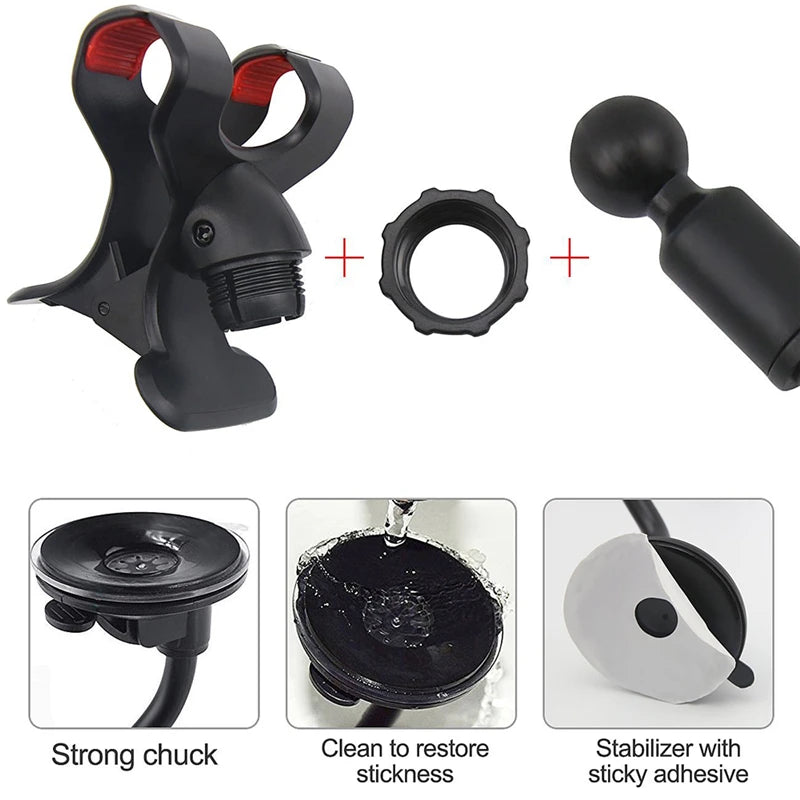 Guitar Phone Holder Stand — Street Singing & Song Lyrics Mobile Car Suction Cup Support