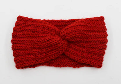 Women's Solid Color Knitted Headband – Elastic Twisted Turban Headwrap, Winter Hair Band for Girls, Fashion Hair Accessories