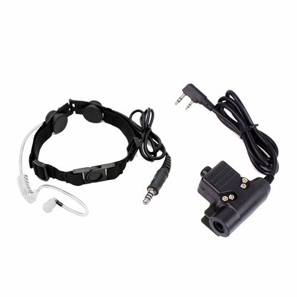 Z Tactical Throat Mic Headset - Z003 Air Tube Earpiece With U94 PTT For BaoFeng And Two Way Radios