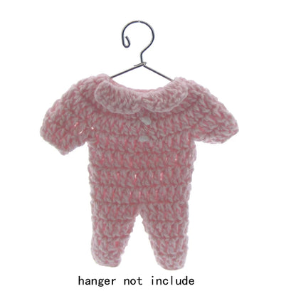 12-Piece Handmade Mini Crochet Baby Clothes – 7.6cm Favors & Decorations for Baby Shower, Baptism, Craft Party