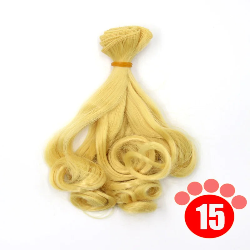 Msiredoll BJD Wig Accessories - Gradient Color Doll Hair for 1/3 1/4 1/6 1/12 DIY Wigs