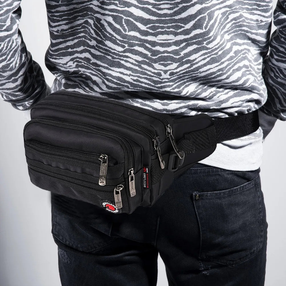 Unisex Waterproof Waist Pack - Casual Functional Fanny Pack & Belt Bum Bag with Phone Wallet Pouch for Men & Women 98011