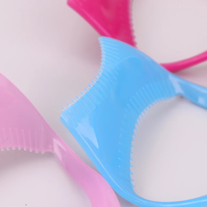 3-in-1 Eyelash Makeup Tools: Mascara Shield Guide, Curler, and Comb - Perfect Cosmetics Curve Applicator for Stunning Lashes