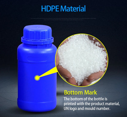 1000mL HDPE Refillable Plastic Bottle with Lid — Food Grade, Leakproof Container for Liquids, Agriculture & Pesticides, 1PCS