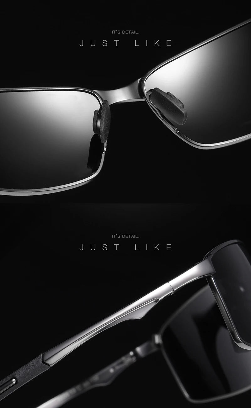 Aoron Polarized Sunglasses – UV400 Anti-Glare Metal Frame Driving Glasses for Men & Women