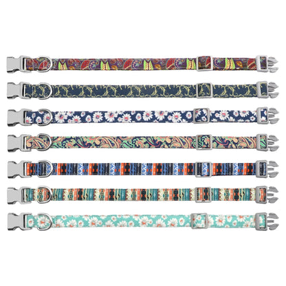Adjustable Nylon Dog & Cat Collar – Personalized ID Collar with Engraved Name Buckle, Anti-Lost for Small, Medium & Large Pets