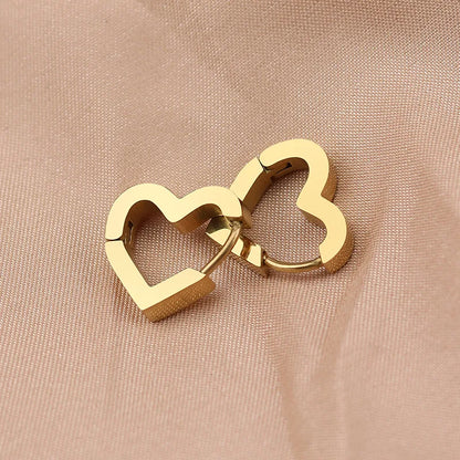 MEYRROYU Stainless Steel Mini Hoop Earrings – 3 Color Geometric Jewelry for Women & Men