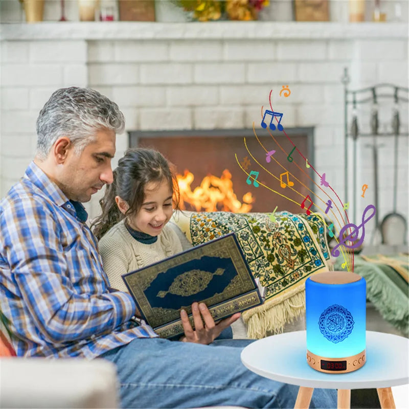 Islamic Quran Speaker Night Light - AZAN Quran Lamp with MP3, APP Control, 16G Memory Card, Veilleuse Coranique