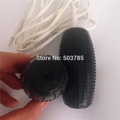 Electric Hand Electrode Massage Ball — EMS TENS Therapy Massager with Leading Wire, Fun Spoof Game Toy