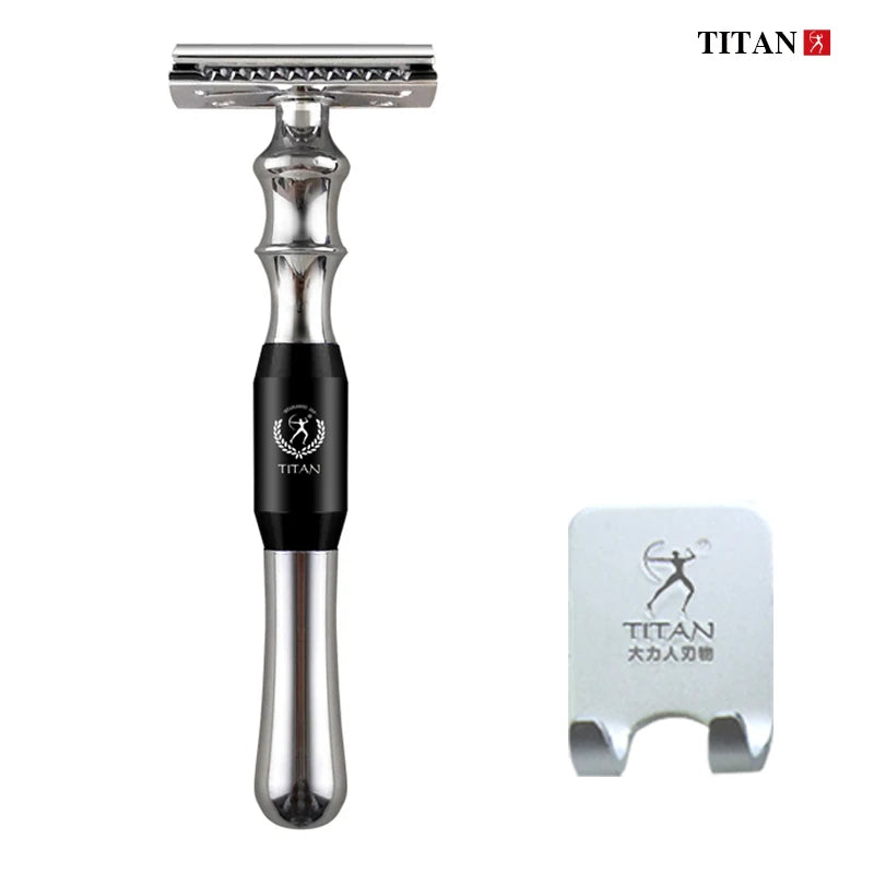 Titan High-Quality Safety Razor for Men – Metal Handle with Replaceable Blade for Precision Shaving