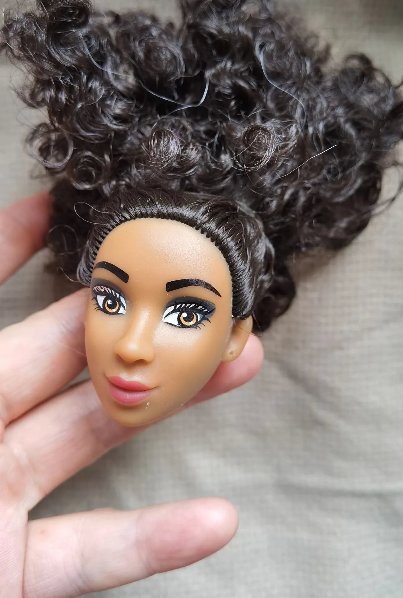 Original 1/6 Doll Supermodel FR Heads — DIY Curly Black Hair Doll Accessories, Limited Edition Collectible Gift
