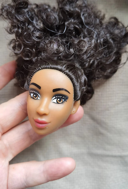 Original 1/6 Doll Supermodel FR Heads — DIY Curly Black Hair Doll Accessories, Limited Edition Collectible Gift