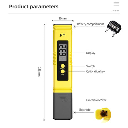 TDS & PH Meter - 0-9990ppm Digital Water Tester, 0.01 PH High Precision Pen for Aquariums & Filters, LCD PPM Monitor