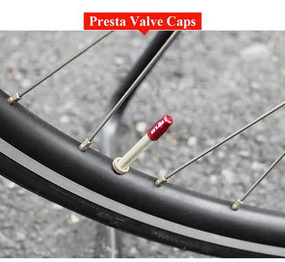 4pcs Aluminum Bike Tire Valve Caps – Ultralight MTB Road Mountain Schrader/Presta Tyre Protectors
