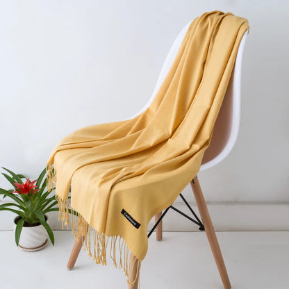 Women's Pashmina Scarf — Cashmere Feel Shawl & Wrap for Evening Dresses, Travel, Office, Winter, and Weddings