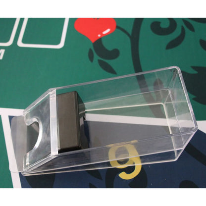 Transparent 4/6 Deck Discard Tray – Portable Casino Poker Dealer Accessory for Blackjack & Card Games