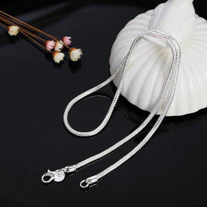 925 Sterling Silver Snake Chain Necklace — 1MM/2MM/3MM, 40–75cm for Men & Women, Fashion Jewelry Pendant, Free Shipping