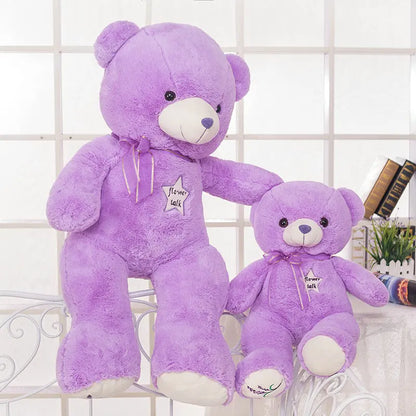 Cute Purple Bear Plush Toy - Soft Stuffed Animal Doll Gift for Kids, Classmates & Graduation