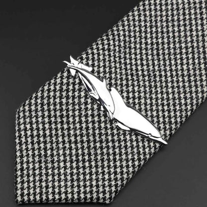 Men’s Stainless Steel Tie Clip - Car Airplane Fork Spoon Shape Necktie Pin Gift Accessory