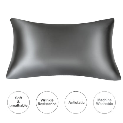 JuwenSilk Mulberry Silk Pillowcase – Silky Satin Natural Silk Pillowcase for Standard & Queen Size Beds