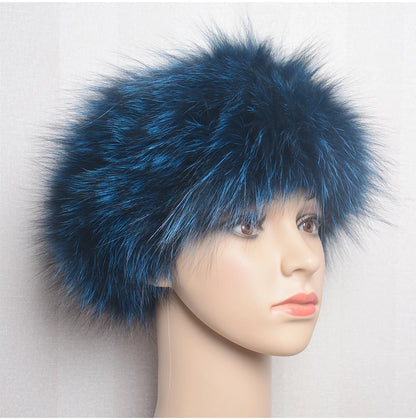 2025 Real Fox Fur Scarf and Headband – Luxury Winter Neck Warmer for Women, 100% Natural Fur, Elastic Ring Muffler
