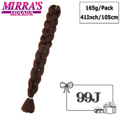 41" Jumbo Braiding Hair Extensions – Purple, Pink & Blue Ombre Synthetic Hair for Box Braids, Wholesale Support