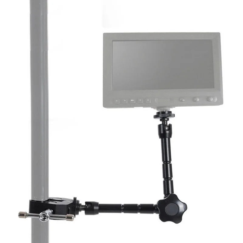 Super Clamp with 7"/11" Adjustable Magic Arm | Articulating Mount for Monitor, LED Light, DSLR Camera, Flash & LCD Video Gear
