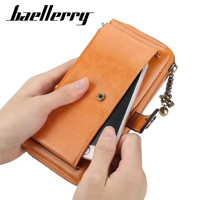 New Women’s PU Leather Wallet — Fashion Long Zipper Purse, Top Quality Brand Card Holder, Classic Female Wallet