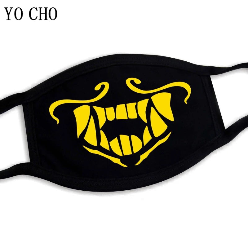 YO CHO Unisex Cotton Dust Mouth Mask – Anime Cartoon Respirator, Warm Mouth Muffle, Perfect Birthday Party Gift