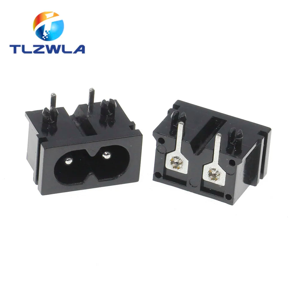 Pure Copper AC Power Socket with Switch – 2-Hole 3-Core Weldable Charging Power Outlet for Electrical Installation