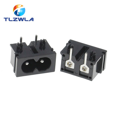 Pure Copper AC Power Socket with Switch – 2-Hole 3-Core Weldable Charging Power Outlet for Electrical Installation