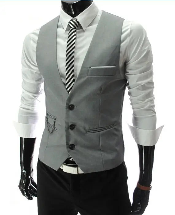 Men’s Slim Fit Vest – Sleeveless Casual & Formal Suit Waistcoat, M-7XL