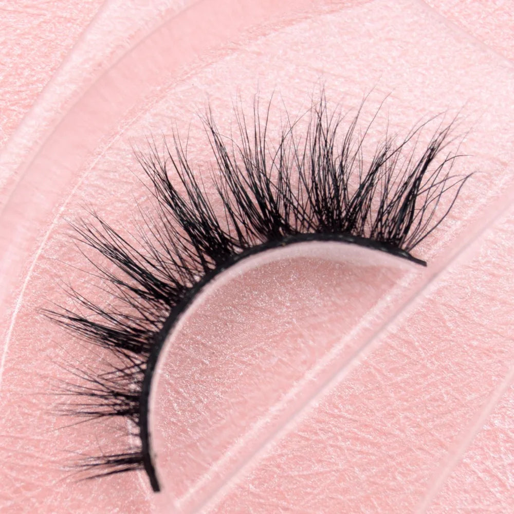 Visofree 3D Mink Eyelashes – Thick Handmade Full Strip Cruelty-Free False Lashes for Makeup M56